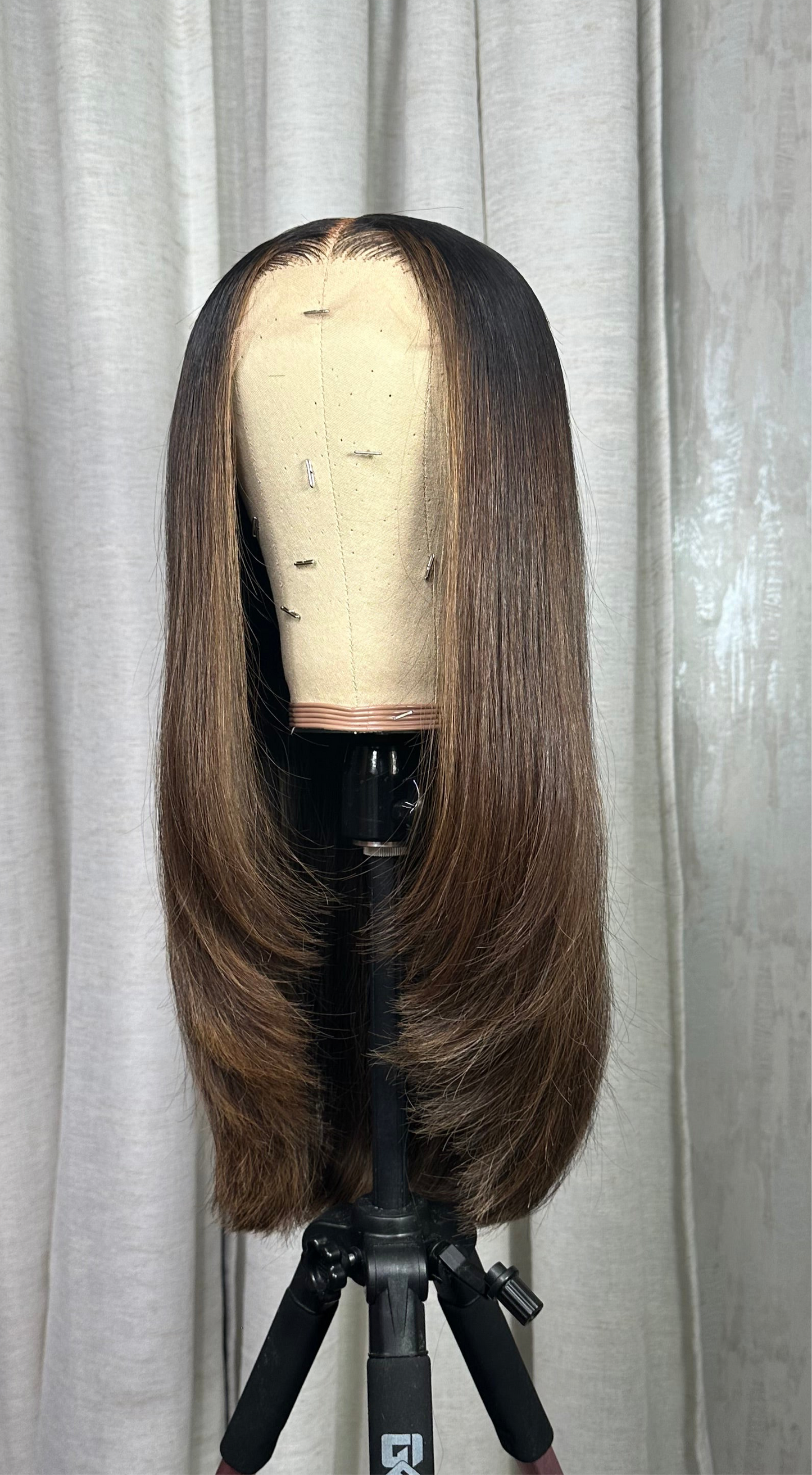 Brown Highlights w/ Face Framing Layers